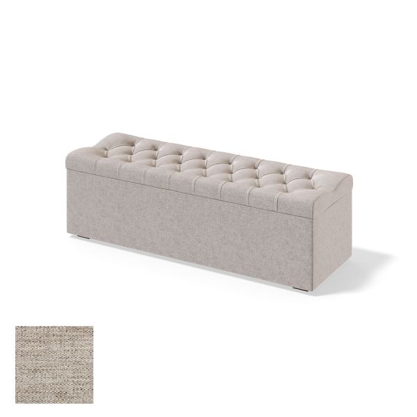 Storage box for continental bed RED/BLACK SOLHALL VERANO 120cm, light beige