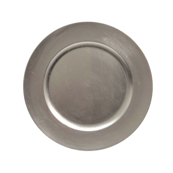 Decorative plate GLOW D33cm, silver