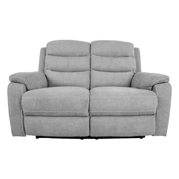 Recliner sofa MIMI 2-seater with electric mechanism, light grey