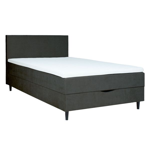 Continental bed LAARA 140x200cm, dark grey