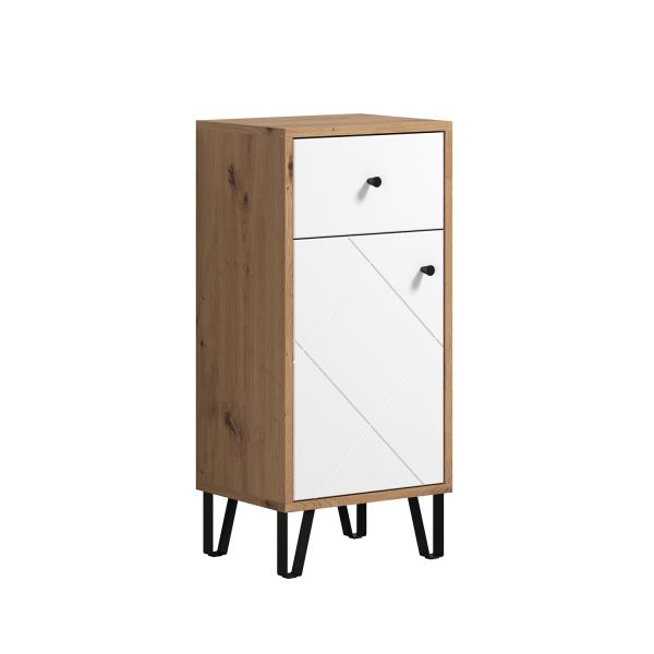 Alumine vannitoakapp TOUCH 36x29xH79cm, tamm/valge