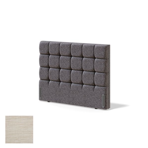 Headboard RED/BLACK CUBE MANGO 140cm, light beige