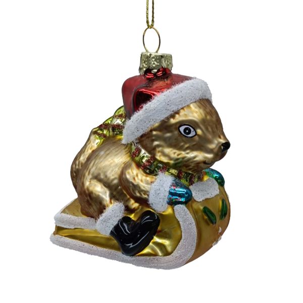 Christmas ornament JOY SQUIRREL 9cm, glass