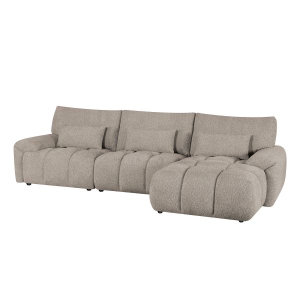 Corner sofa BARBARA RC, light brown