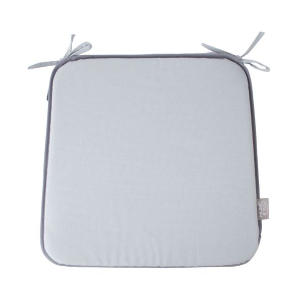 Cushion MY COTTON for chair 39x39cm, light grey
