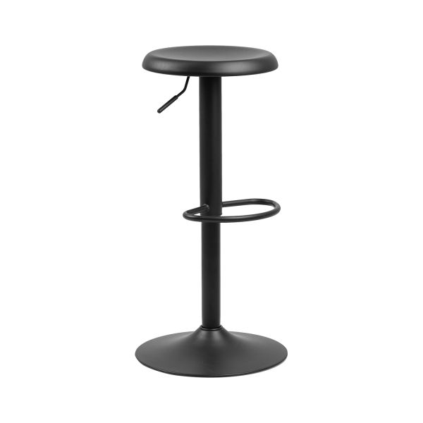 Барный стул FINCH, D40xH80см, сиденье: черный металл, подставка для ног: жесткое порошковое покрытие, черный матовый