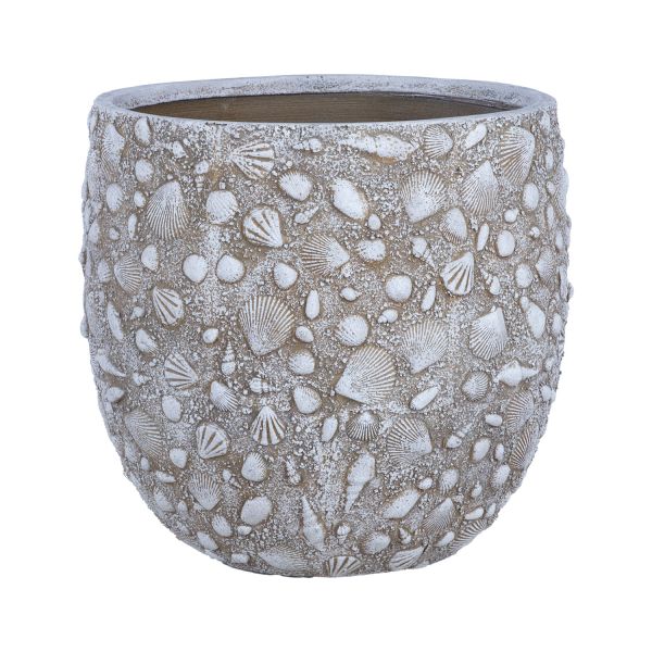 Lillepott SUNNY SHELL D44.5xH41cm, beež