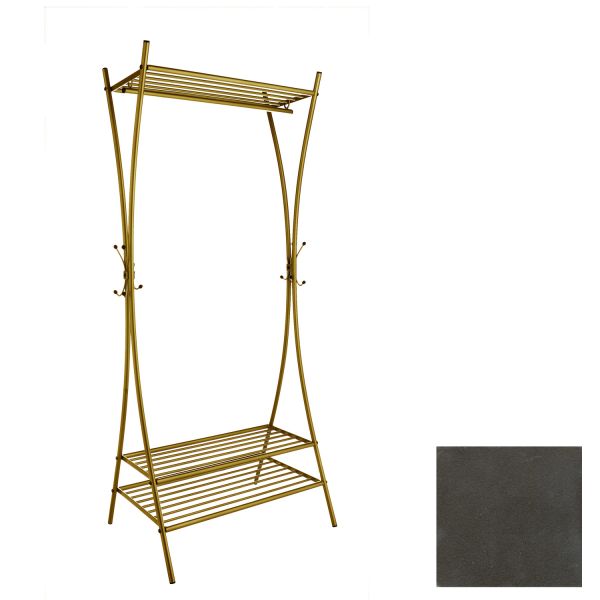 Riiulitega nagi DOUBLE XX 76x59xH176cm, tume hõbe