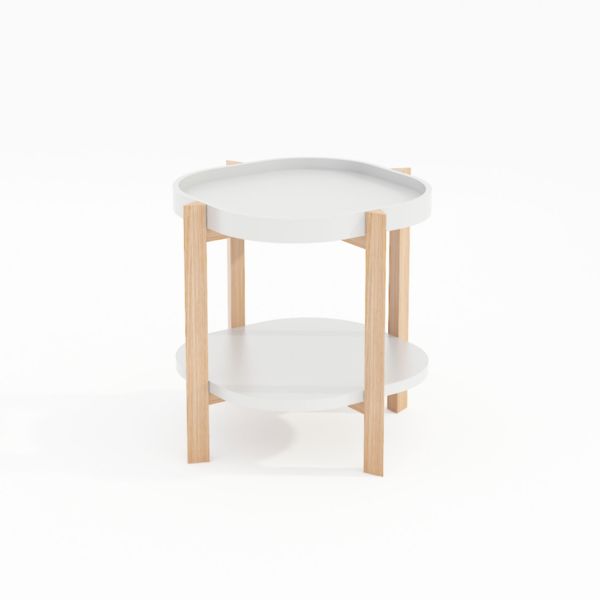 Приставной столик NORAH 40x40xH60cm, белый