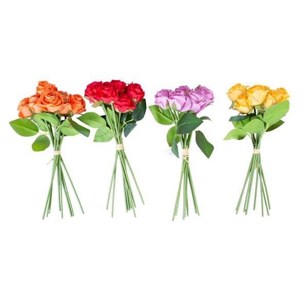 Искусственный цветок FLOWERLY H32см розы, микс