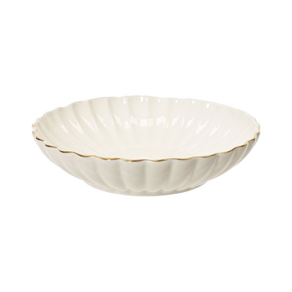 Taldrik SHELL D20xH4,5cm, portselan