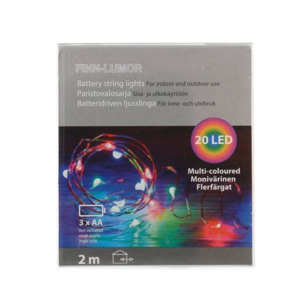 LED-valguskett STRING, 20LED, värviline