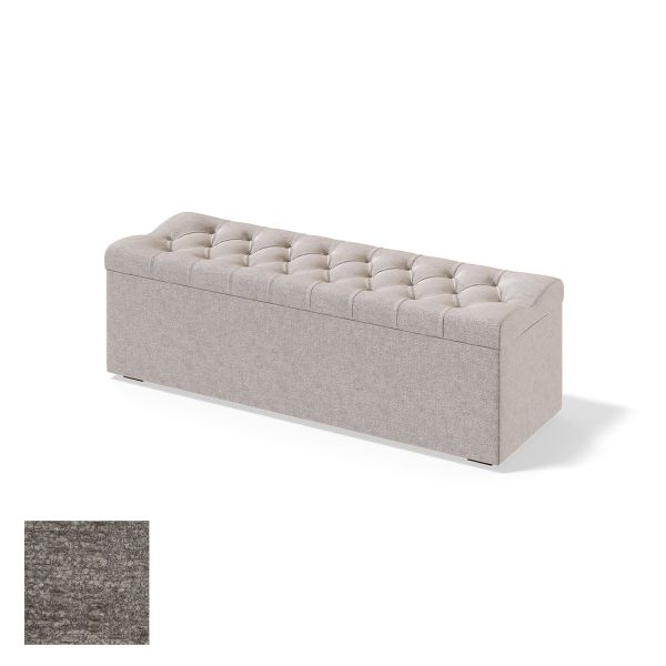 Storage box for continental bed RED/BLACK SOLHALL AVOLA 150cm, grey