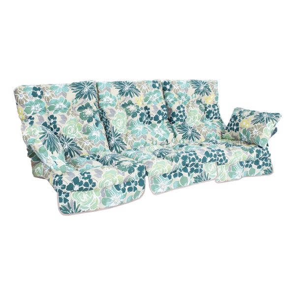 Kiigepadjad ROMA 108x56x10cm, hele lillemuster, 3tk