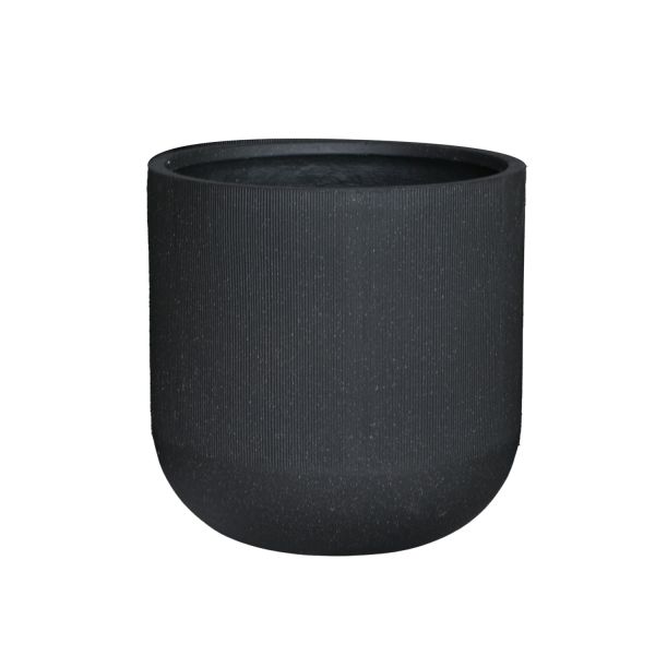 Lillepott SKY STONE D37xH37cm, must