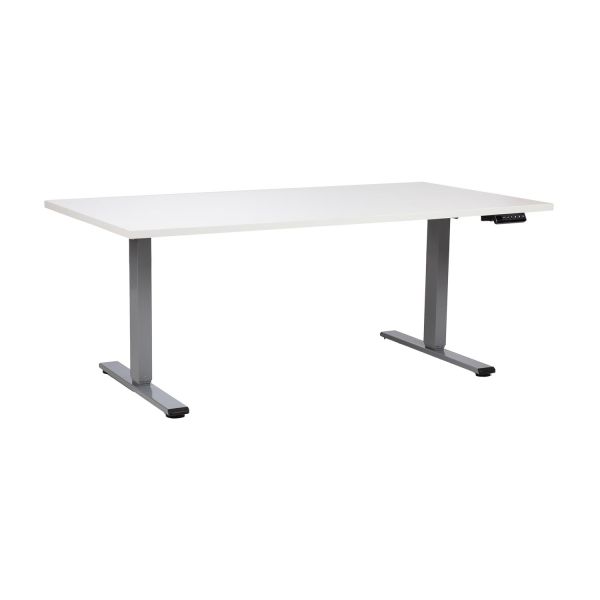 Desk ERGO PRO with 2 motor 160x80xH60-125cm, greyish white/grey