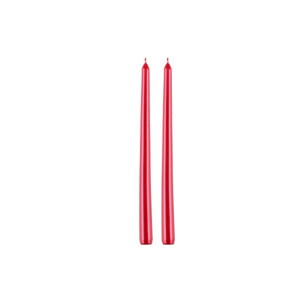Polar Antique candle 2 pcs 30 cm metallic red