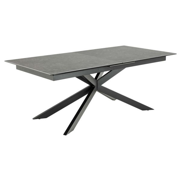 Dining table IRWINE 200/240x100xH76cm, black