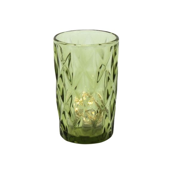 Drinking glass high CORAL 350ml, green