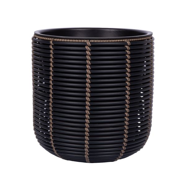 Lillepott WICKER D35xH36cm, must/pruun