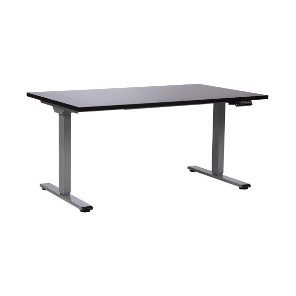 Desk ERGO PRO with 2 motor 140x80xH60-125cm, black/grey