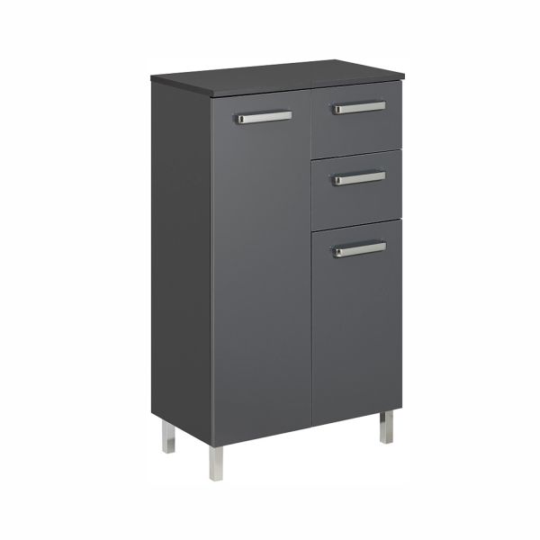 Шкаф в ванную 311, 60x33xH100,5см, антрацит с глянцем