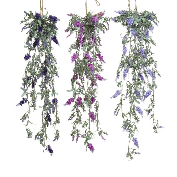 Kunstlill LAVENDEL H80cm, rippuv, mix
