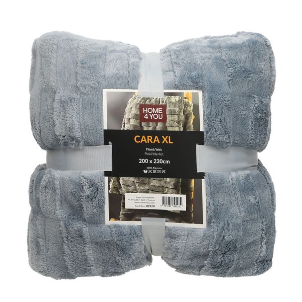 Плед CARA XL 200x230 см, голубовато-серый