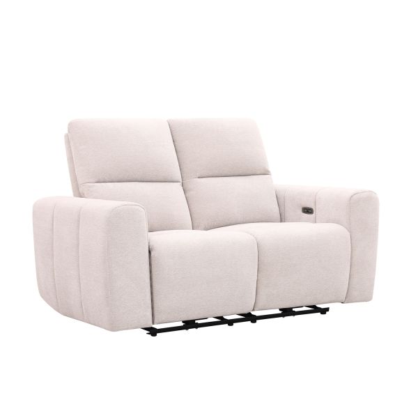 Recliner sofa MATIAS 2-seater with electric mechanism, light beige