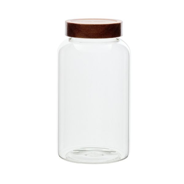Klaaspurk RIVA D13xH24cm 2600ml akaatsiapuidust kaanega