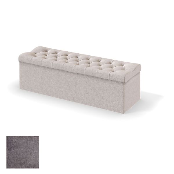 Storage box for continental bed RED/BLACK SOLHALL HARRISSON 150cm, grey