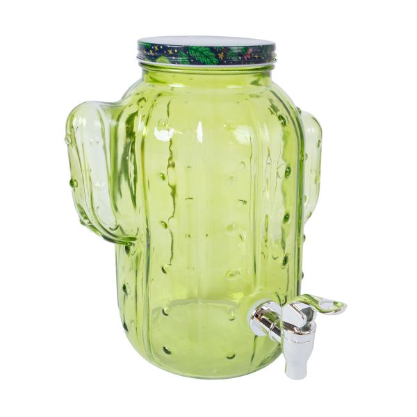 Glass jar CACTUS  3,5L, green