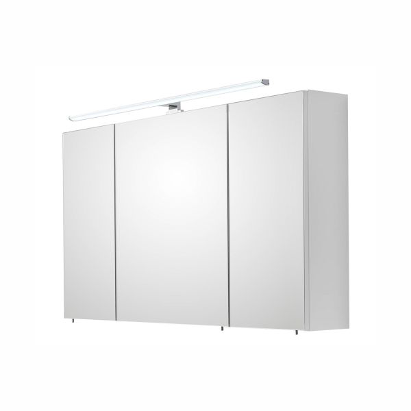 Зеркальный шкаф с LED-светильником 86, 110x20xH70см, белый глянцевый