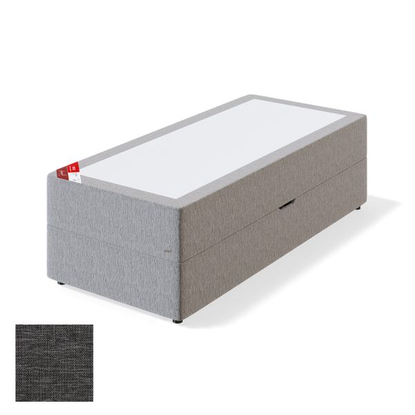 Couch RED POCKET STORAGE MANGO 90x200cm, firm, dark grey