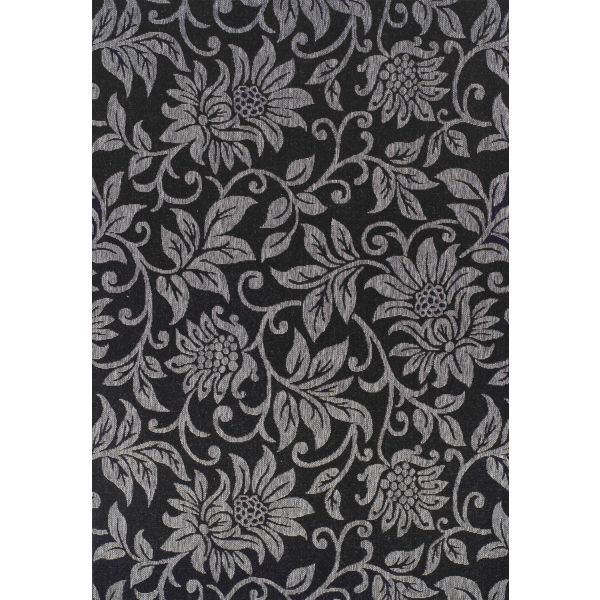 Коврик DAWN FOAM DOOR-9 50x80см, чёрный/серый