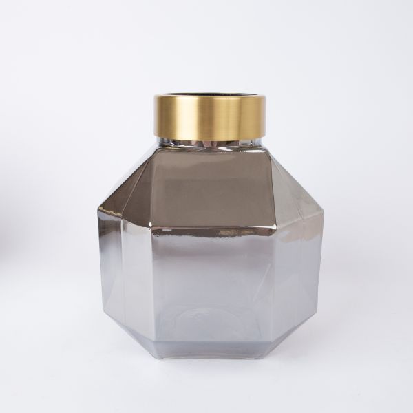 Vase LUXO D16xH20cm, dark grey