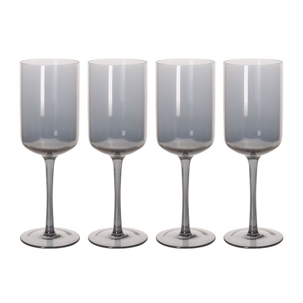 Veinipokaalid ADORO 4tk H22cm 350ml, hall