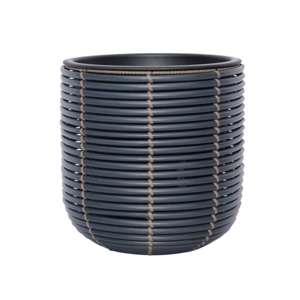 Lillepott WICKER D27xH28cm, must/pruun