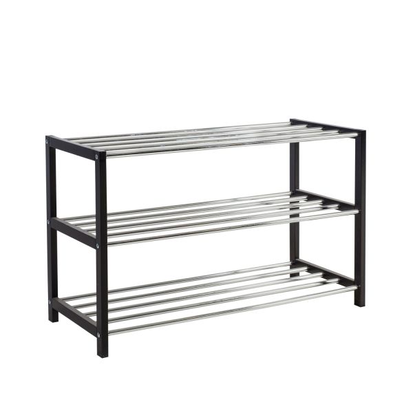 Jalatsiriiul BRODY 80x31xH50cm, must/kroom