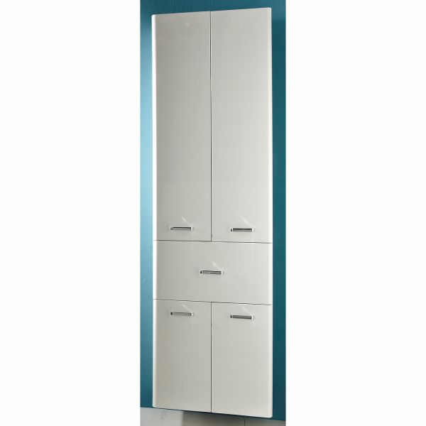 Высокий шкаф в ванную 359, 53x33xH186см, белый