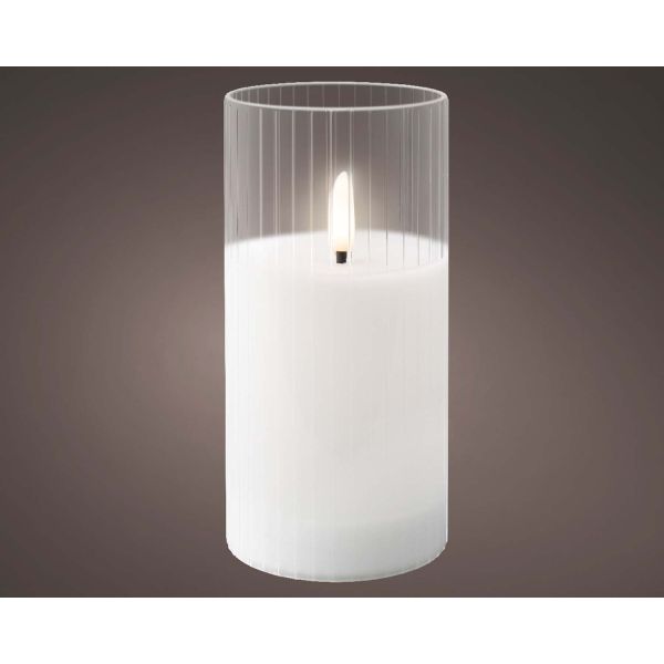 LED-candle GLOW H15cm, white