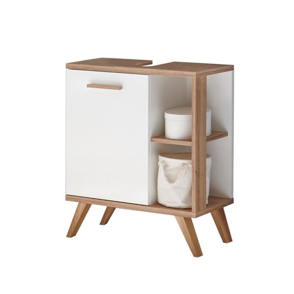 Valamukapp 923, 60,5x33xH65cm, valge/tamm