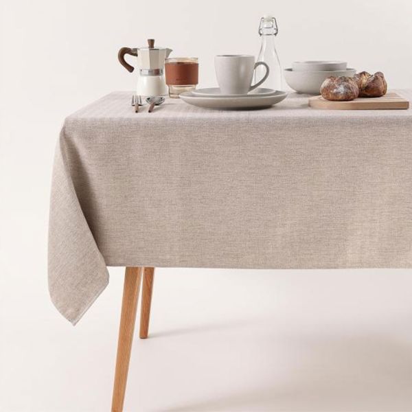 Скатерть EASY CARE 135x220см тёмно-бежевая, 250г/м2