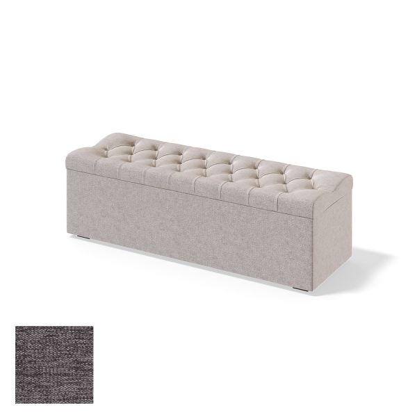 Storage box for continental bed RED/BLACK SOLHALL VERANO 120cm, grey