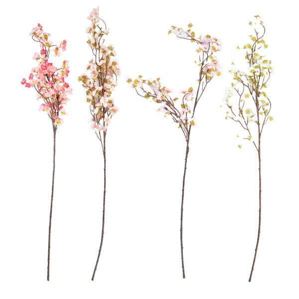 Искусственная ветка FLOWERLY 98см вишневый цвет, микс