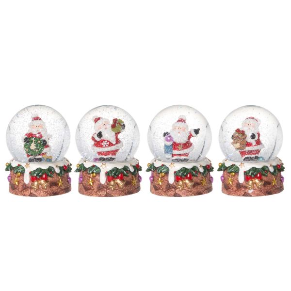 Winteria Snowglobe 65mm Santa Claus assortment display