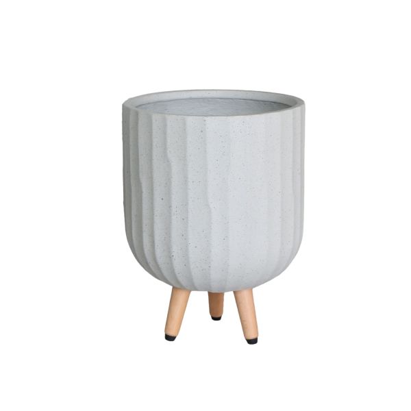 Lillepott SKY CALLA D31xH41cm, valge, puidust jalgadega