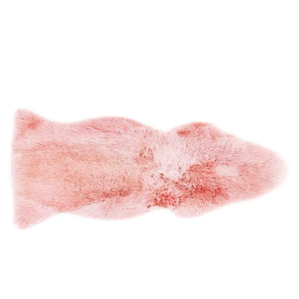 Ковёр из шкуры овцы MERINO 50x135см, розовый
