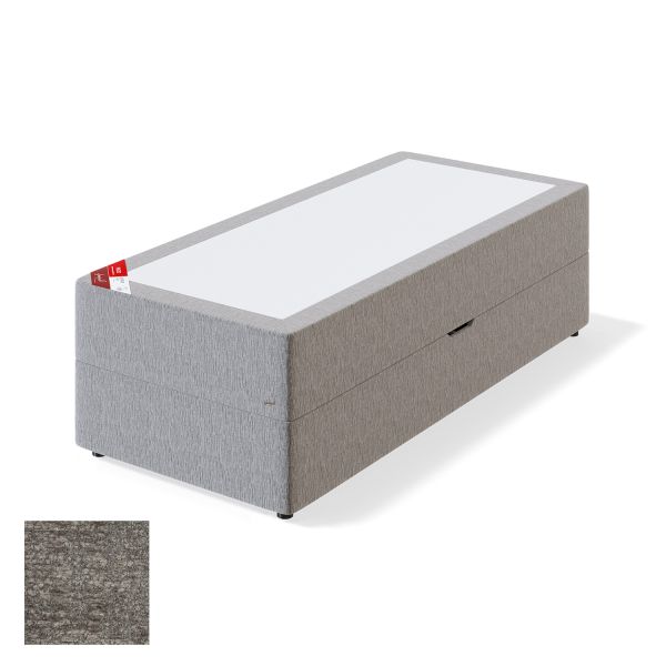 Couch RED POCKET STORAGE AVOLA 120x200cm, soft, grey