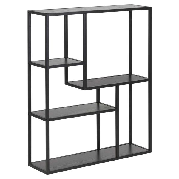 Настенная полка SEAFORD 75x20xH91см, черная
